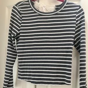 American rag top with lace back